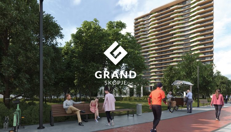 Construction works in the mixed use project Grand in Skopje