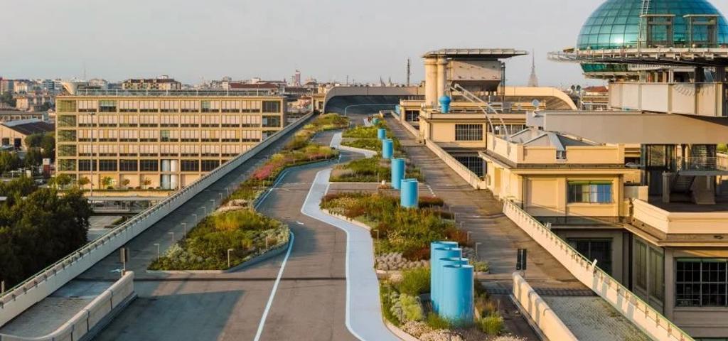 FIAT's Lingotto industrial unit in Turin under an impressive redevelopment