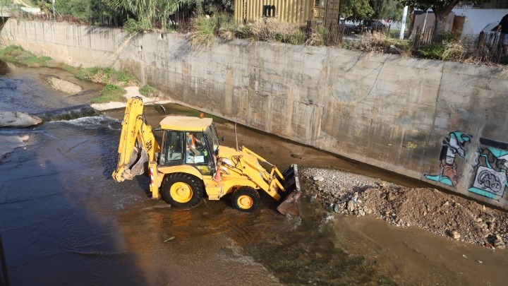 Dredged materials have been removed from Kifissos river in Attica