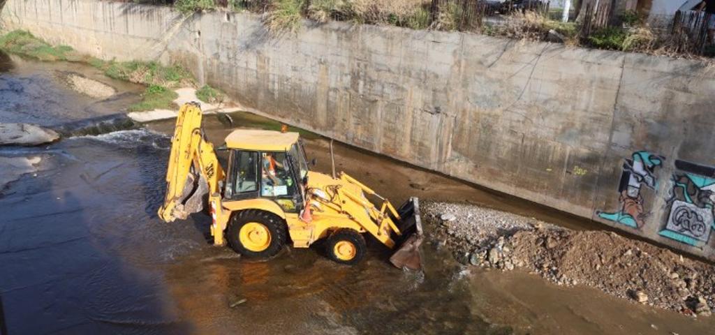 Dredged materials have been removed from Kifissos river in Attica