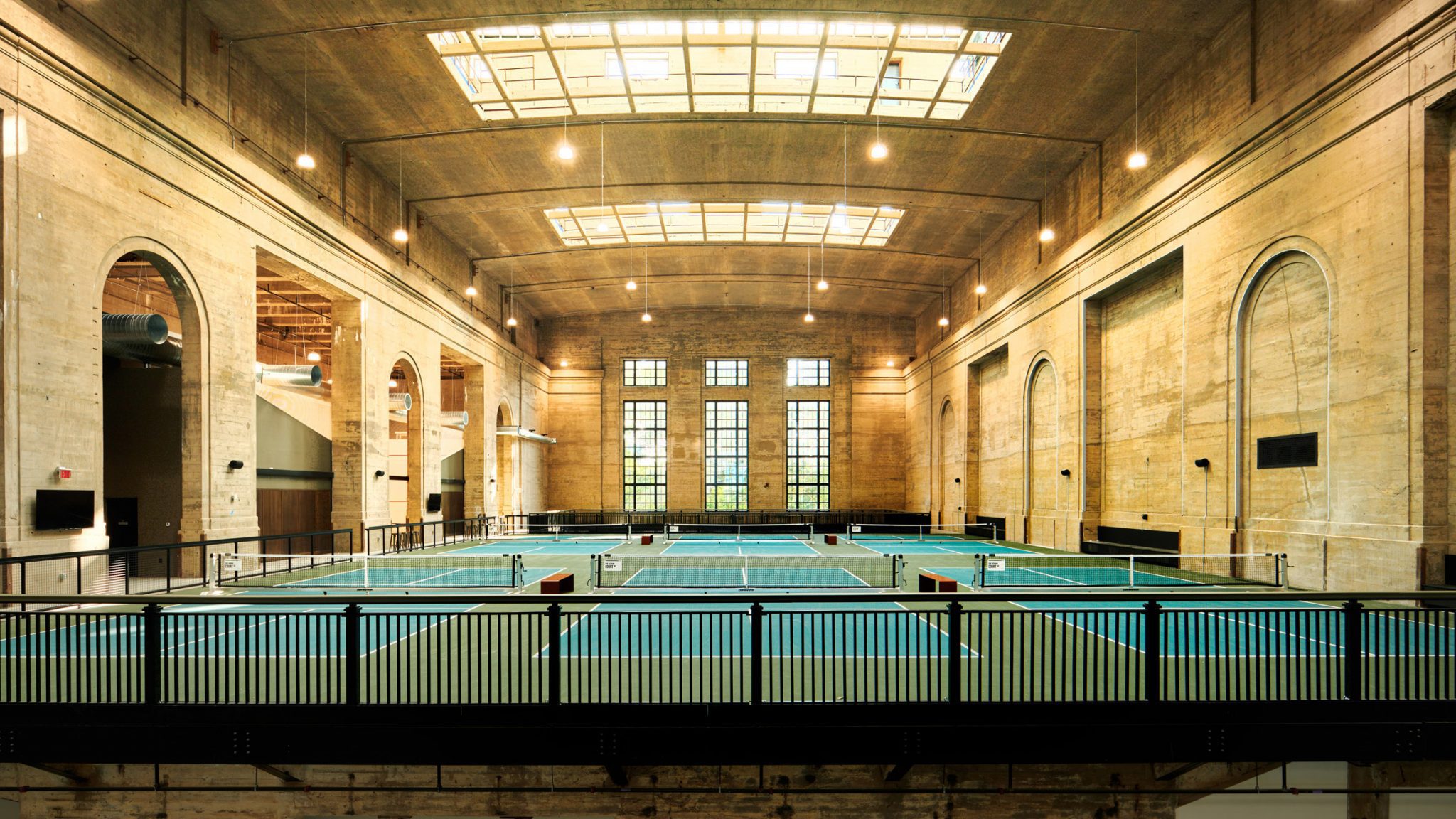 Old power station repurposed as modern sports complex Old power station repurposed as modern sports complex